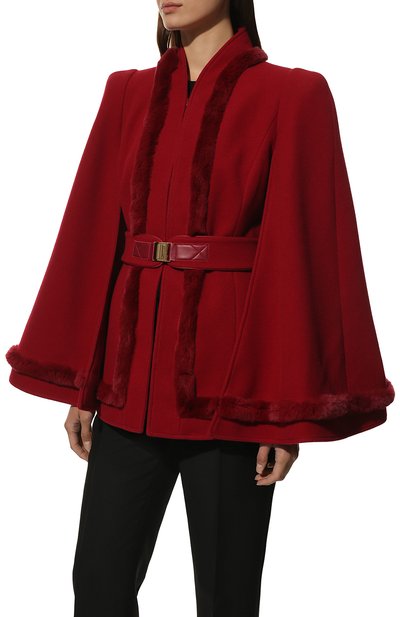 Кейп из шерсти и кашемира ZUHAIR MURAD, арт. CTF19310/WSBL001, фото 3