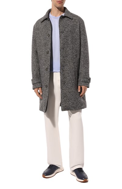 Кожаные кроссовки outline BALLY темно-синего цвета по цене 69350 руб., арт. MSK09S/VT238, фото 2 Кожаные кроссовки outline BALLY, арт. MSK09S/VT238, фото 2