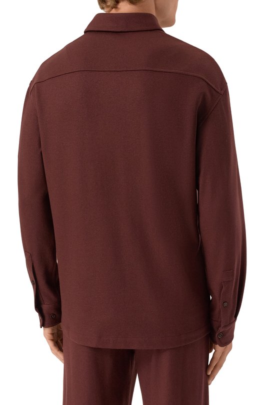 Шерстяная рубашка 12 STOREEZ 134097 Коричневый  134097 Фото 4