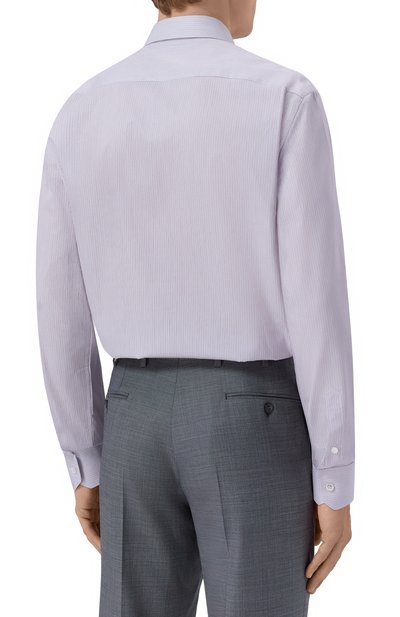 Хлопковая сорочка BRIONI синего цвета по цене 86650 руб., арт. RCBD0L/PD03T, фото 4 Хлопковая сорочка BRIONI, арт. RCBD0L/PD03T, фото 4