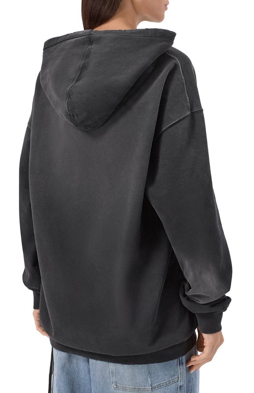 Хлопковое худи Ann Demeulemeester B0013229/FA639 Чёрный  B0013229/FA639 Фото 4
