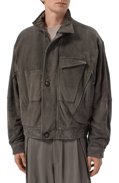 Замшевый бомбер GIORGIO ARMANI серого цвета по цене 835000 руб., арт. GM004407/AF30029, фото 3 Замшевый бомбер GIORGIO ARMANI, арт. GM004407/AF30029, фото 3