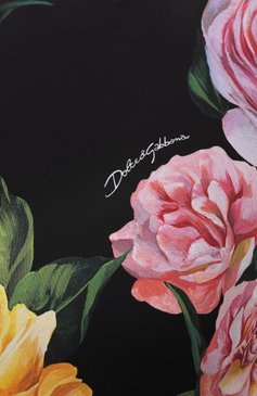Женское шелковое платье DOLCE & GABBANA разноцветного цвета, арт. F6TMST/FSA7B | Фото 6 (Длина Ж (юбки, платья, шорты): До колена; Драгоценные камни: Проставлено; Материал сплава: Проставлено; Материал внешний: Шелк; Случай: Коктейльный; Женское Кросс-КТ: платье-футляр, Платье-одежда; Стили: Гламурный; Рукава: Без рукавов)