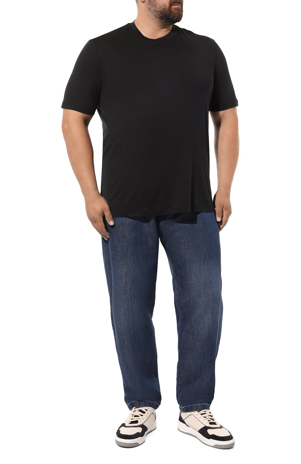 Футболка из шелка и хлопка BRUNELLO CUCINELLI, арт. MTB371308, фото 2