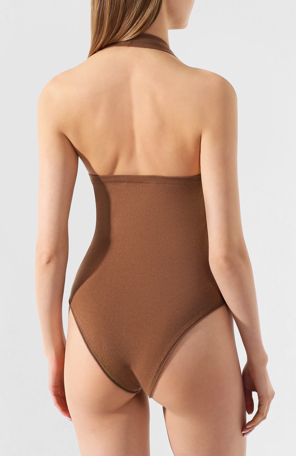 Кашемировое боди EXTREME CASHMERE коричневого цвета по цене 23750 руб., арт. 137/SWIM, фото 4 Кашемировое боди EXTREME CASHMERE, арт. 137/SWIM, фото 4