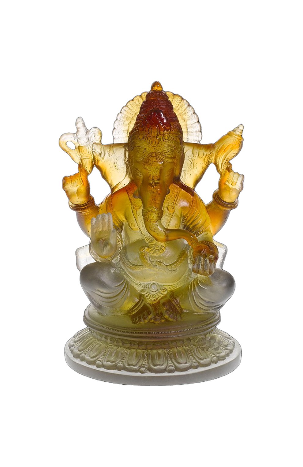 Скульптура blessing ganesh DAUM желтого цвета по цене 313500 руб., арт. 03925, фото 1 Скульптура blessing ganesh DAUM, арт. 03925, фото 1