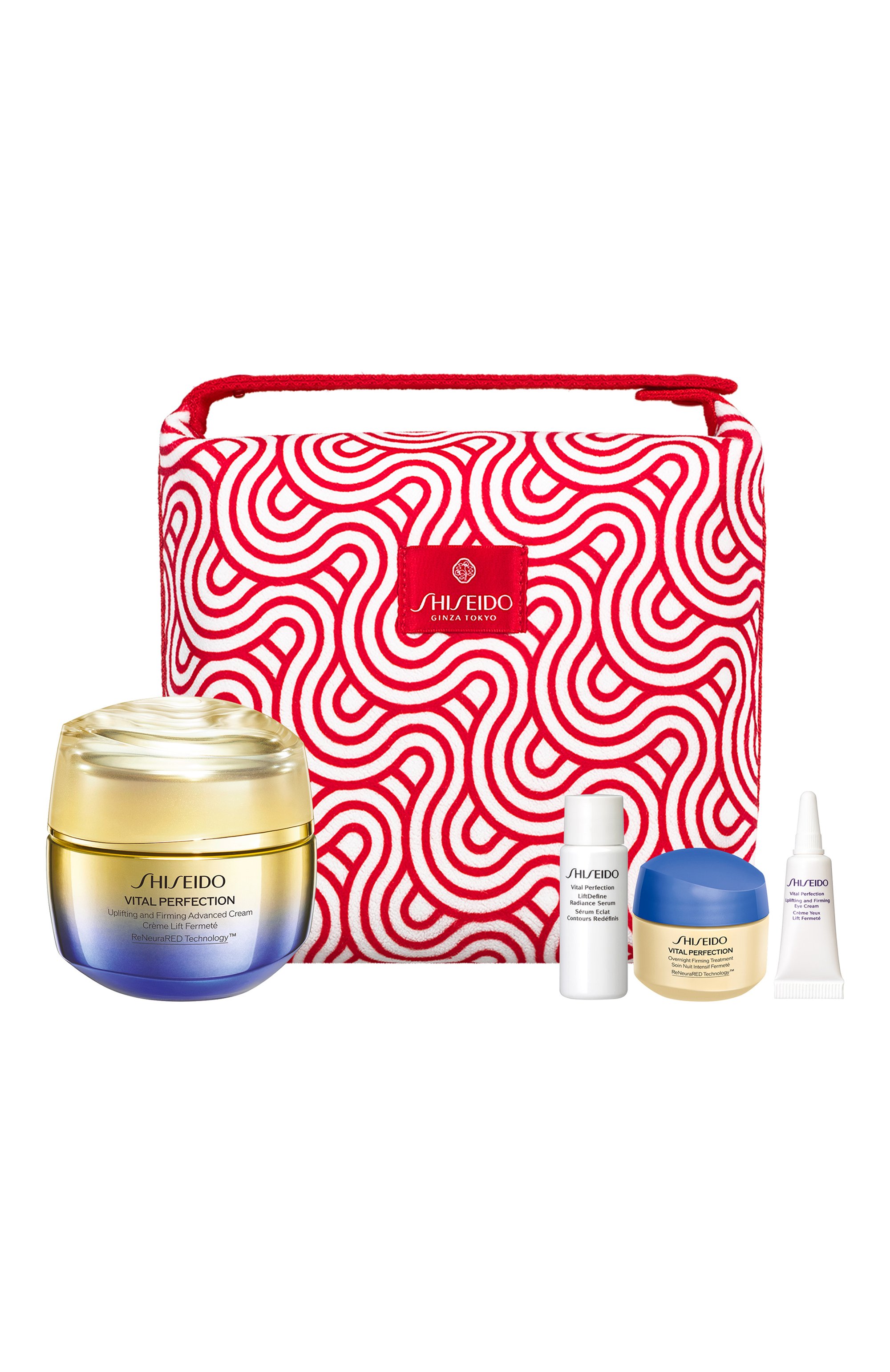 Набор с лифтинг-кремом vital perfection advanced в косметичке (50+15+7+3ml) SHISEIDO, арт. SE4251SH, фото 2
