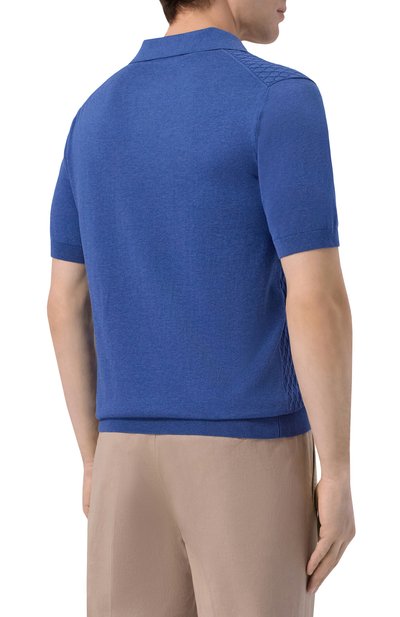 Поло из хлопка и шелка ANDREA CAMPAGNA, арт. SU26ST210-03/FST26, фото 4