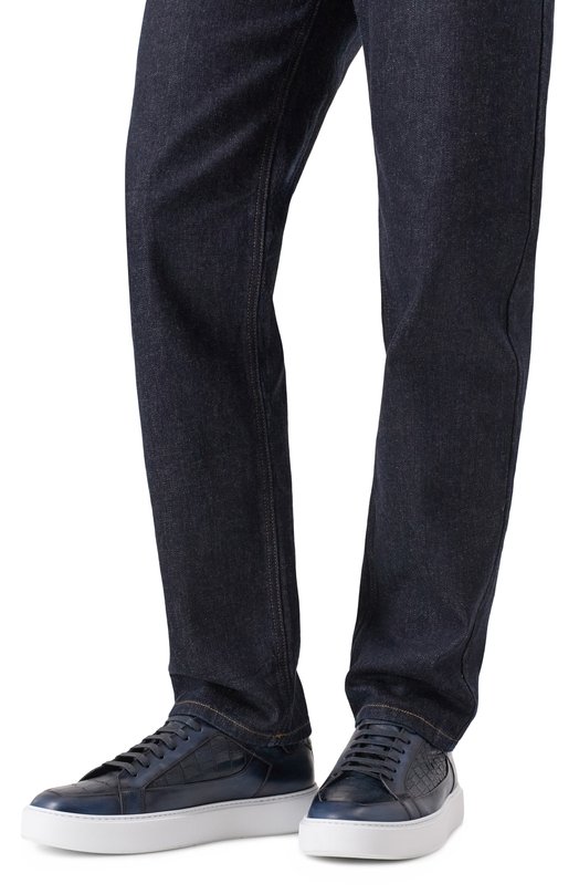 Кожаные кеды Blu Barrett F0LEY-14161.3/C0RAL Синий  F0LEY-14161.3/C0RAL Фото 3