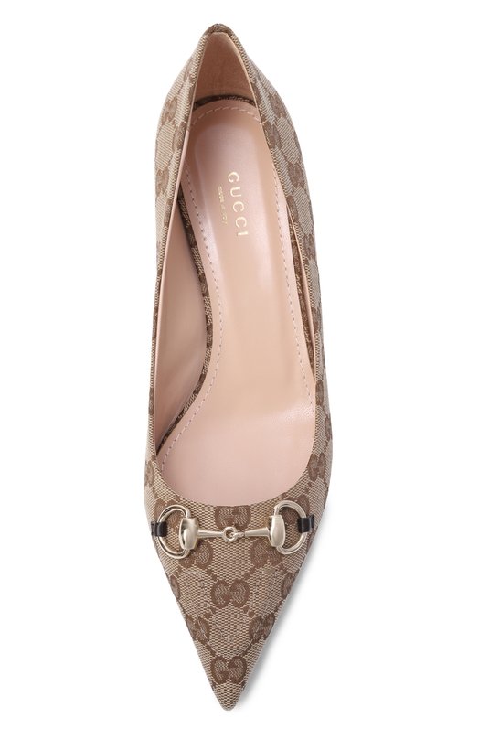 Текстильные туфли Gucci 853466/KY980 Бежевый  853466/KY980 Фото 6