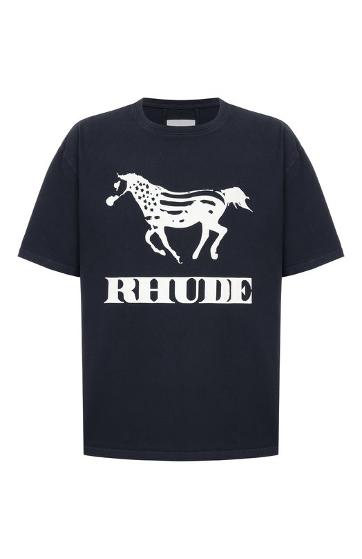 Хлопковая футболка Rhude RHFW25TT01012 Серый RHFW25TT01012