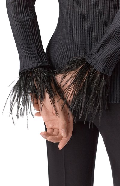 Топ с отделкой перьями BOSS, арт. 50548647, фото 5