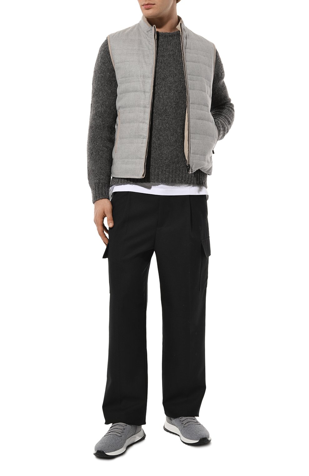 Текстильные кроссовки DOUCAL'S серого цвета по цене 46950 руб., арт. DU3222SYDNPZ658NN10, фото 2 Текстильные кроссовки DOUCAL'S, арт. DU3222SYDNPZ658NN10, фото 2