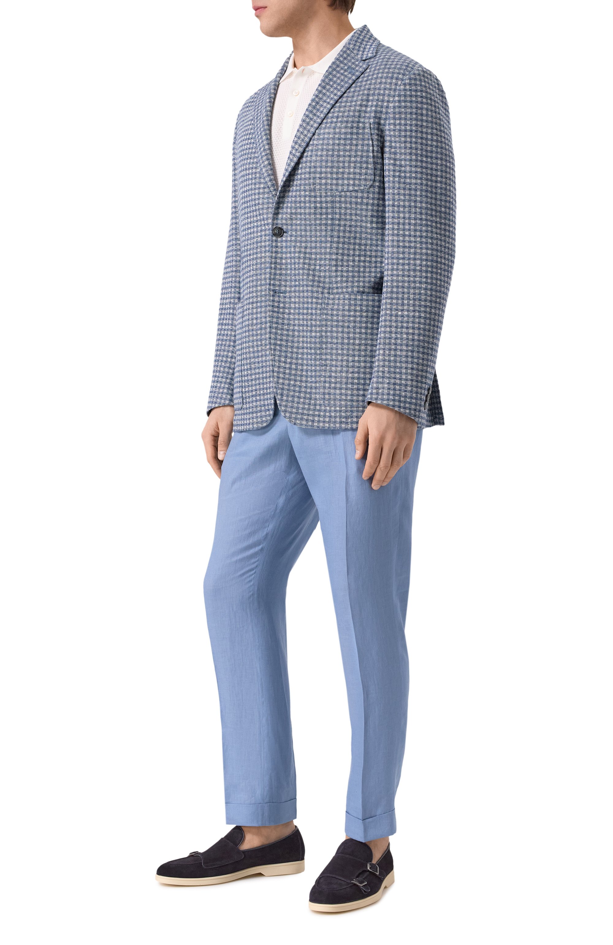 Замшевые лоферы DOUCAL'S темно-синего цвета по цене 49350 руб., арт. DU3414NWMAUY009G, фото 2 Замшевые лоферы DOUCAL'S, арт. DU3414NWMAUY009G, фото 2