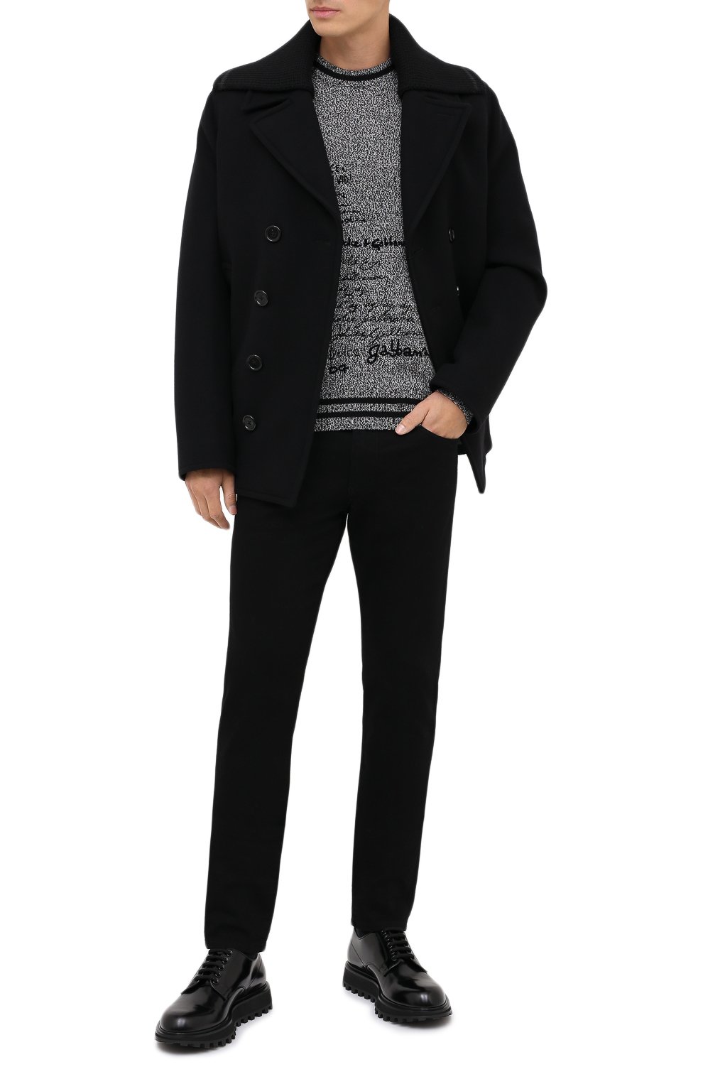 Кашемировый свитер DOLCE & GABBANA серого цвета по цене 137000 руб., арт. GXA63T/JAW1Z, фото 2 Кашемировый свитер DOLCE & GABBANA, арт. GXA63T/JAW1Z, фото 2