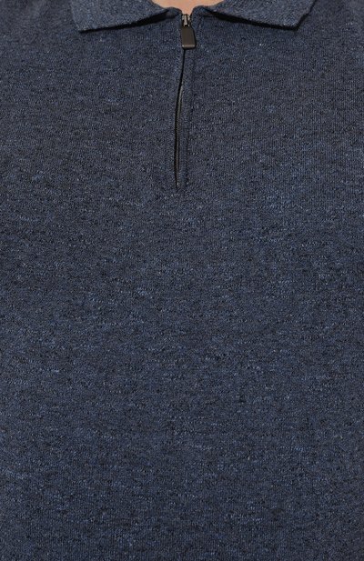 Поло из хлопка и льна CANALI, арт. C0454B/MK01450/60-68, фото 5