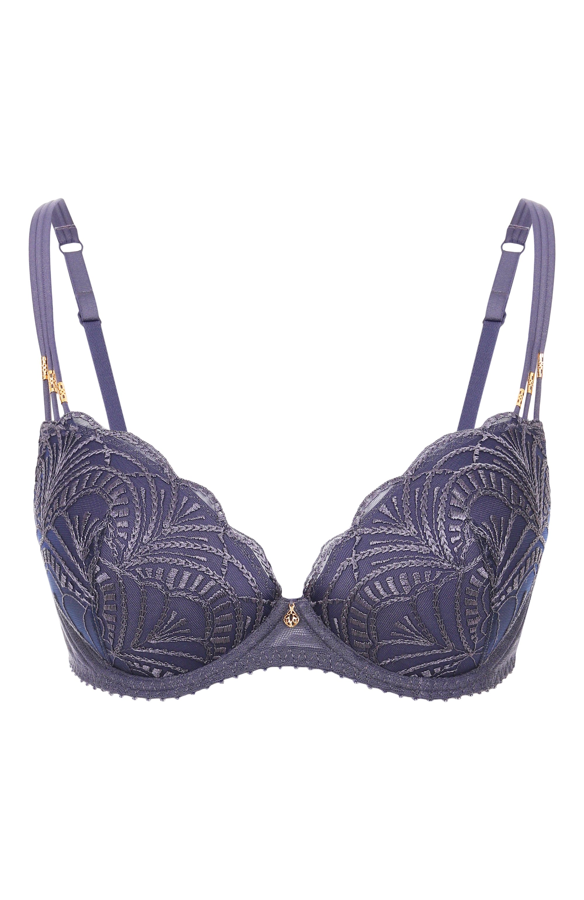 Бюстгальтер AUBADE синего цвета по цене 19670 руб., арт. 2BN08, фото 1 Бюстгальтер AUBADE, арт. 2BN08, фото 1