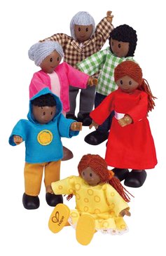 Детского набор мини-кукол счастливая семья HAPE разноцветного цвета, арт. E3501_HP | Фото 3 (Региональные ограничения белый список (Axapta Mercury): Не проставлено; Нос: Не проставлено; Игрушки: Фигурки)