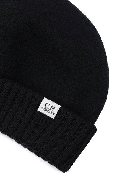 Шерстяная шапка C.P. COMPANY черного цвета по цене 20850 руб., арт. 21CMAC280A/110513A, фото 3 Шерстяная шапка C.P. COMPANY, арт. 21CMAC280A/110513A, фото 3
