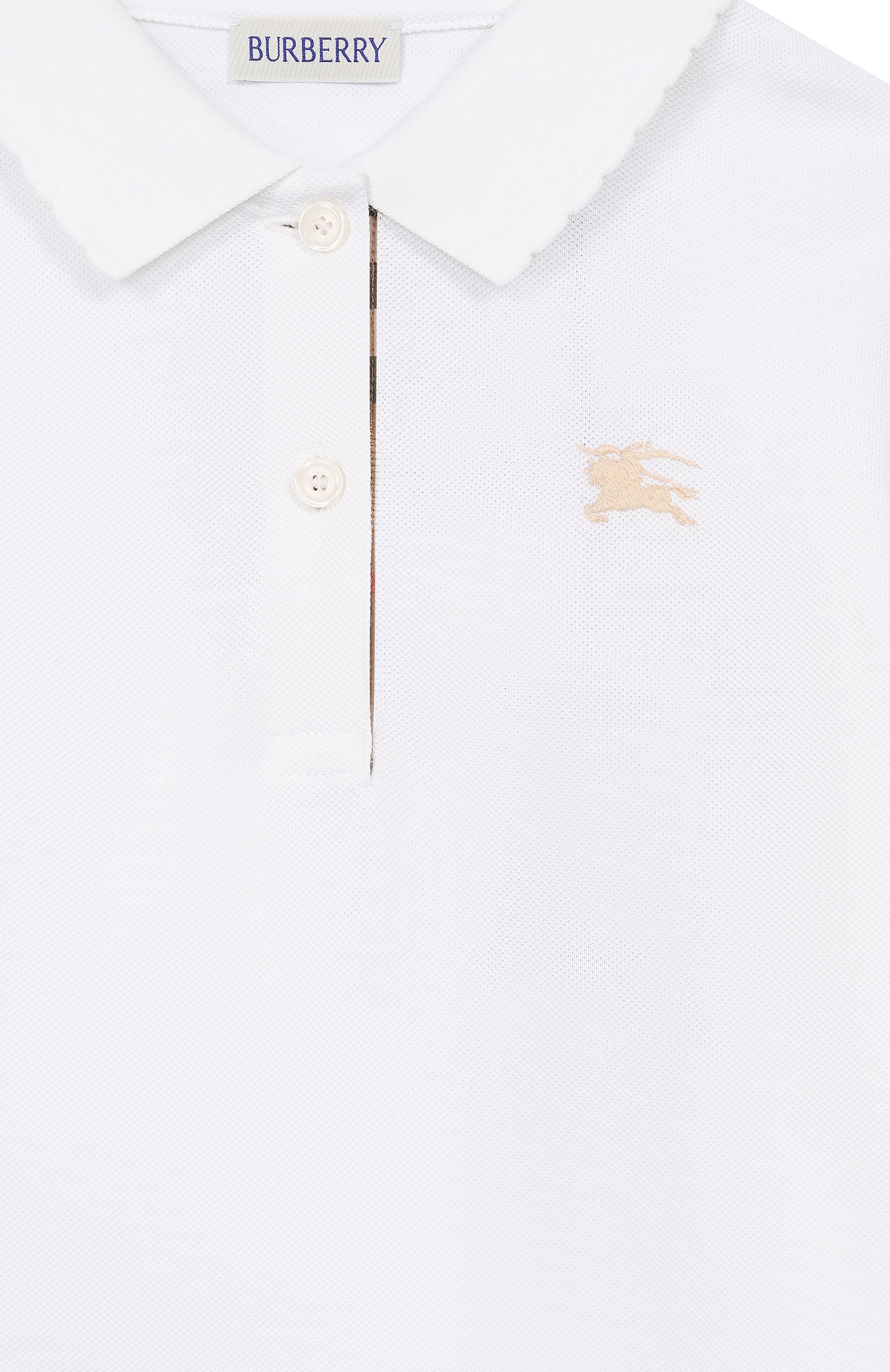 Хлопковое поло BURBERRY, арт. 8117426, фото 3
