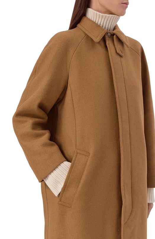 Шерстяное пальто A.P.C. F01533/WVBEB Бежевый  F01533/WVBEB Фото 5