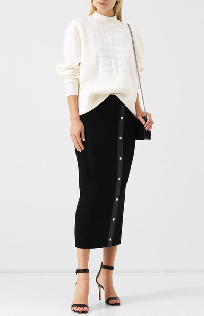 Шерстяной пуловер свободного кроя с воротником-стойкой GIVENCHY, арт. BW903E4Z2E, фото 2