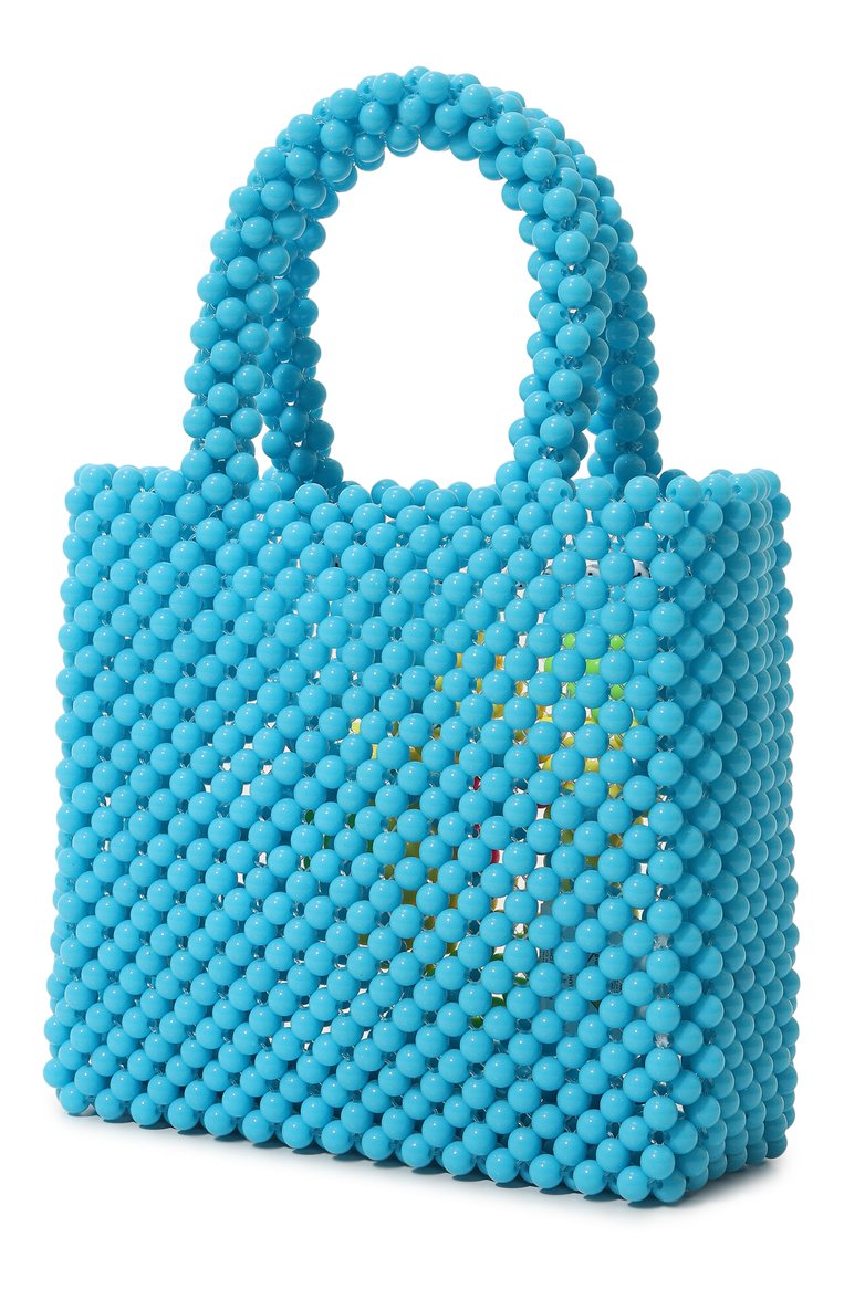 Детская сумка MC2 SAINT BARTH голубого цвета, арт. STBA/BEADED SMALL BAG/00196D | Фото 2 (Материал сплава: Проставлено; Нос: Не проставлено; Материал: Текстиль)