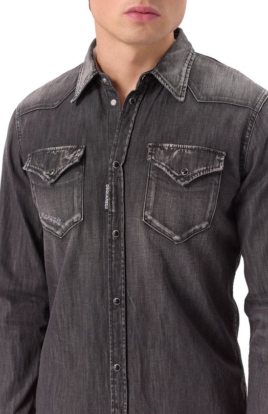 Джинсовая рубашка Dsquared2 S74DM0848/S30826 Серый  S74DM0848/S30826 Фото 5