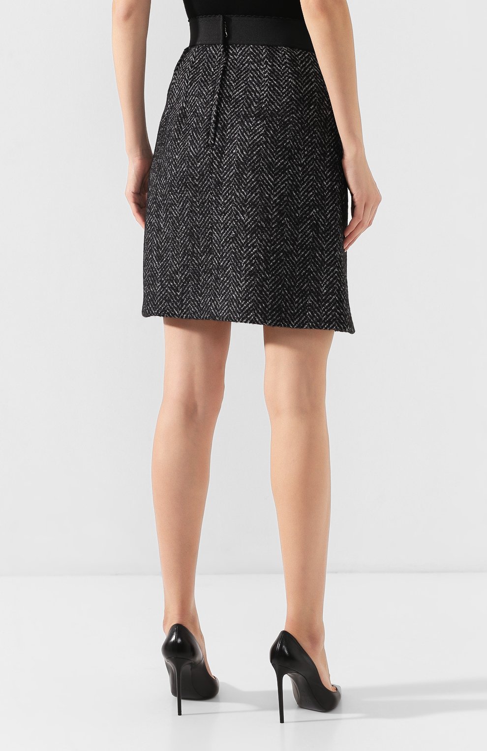 Юбка из смеси шерсти и шелка DOLCE & GABBANA, арт. F4BPLT/FCMCL, фото 4
