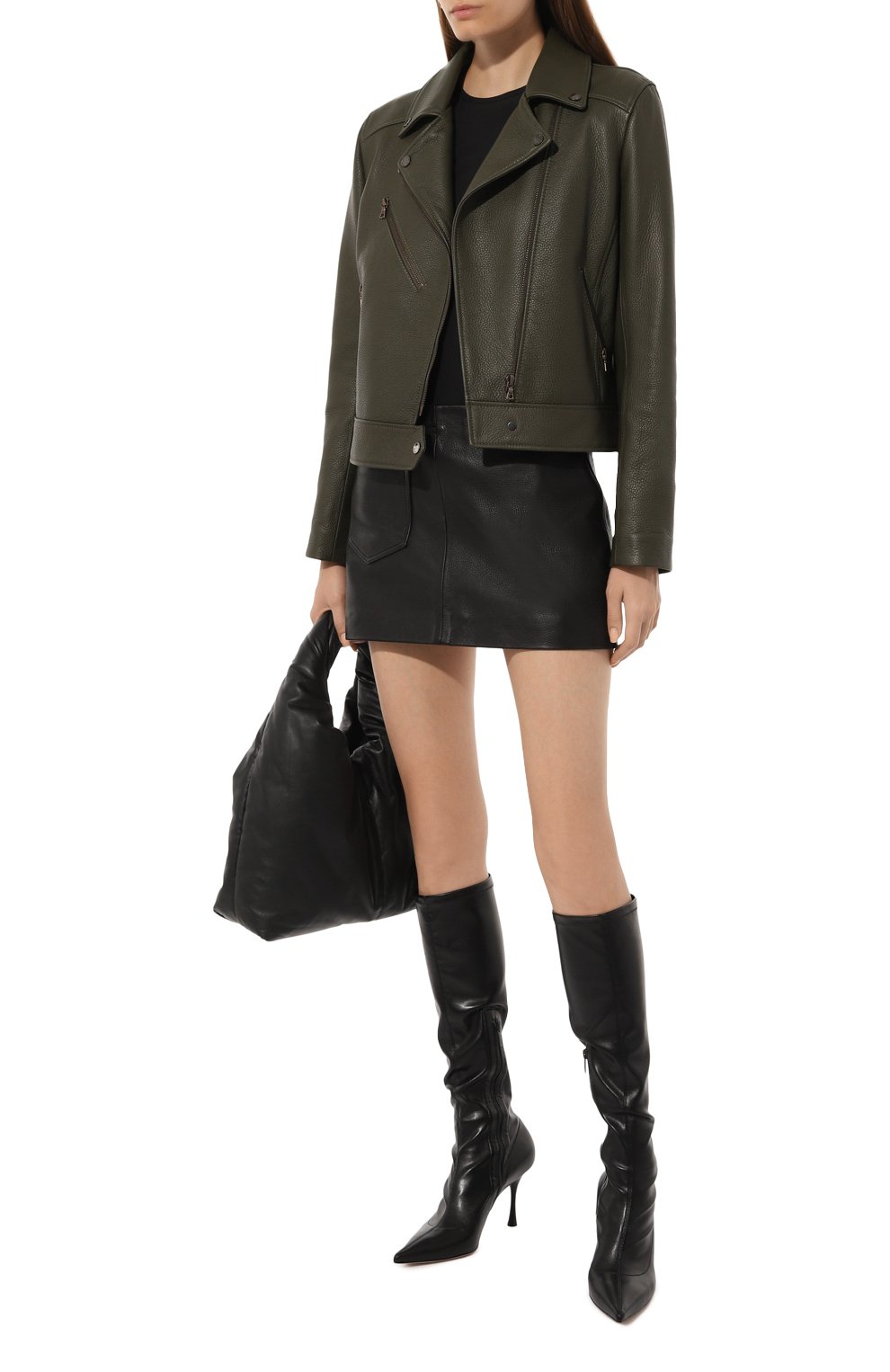 Кожаная куртка MASLOV хаки цвета по цене 187000 руб., арт. K09, фото 2 Кожаная куртка MASLOV, арт. K09, фото 2