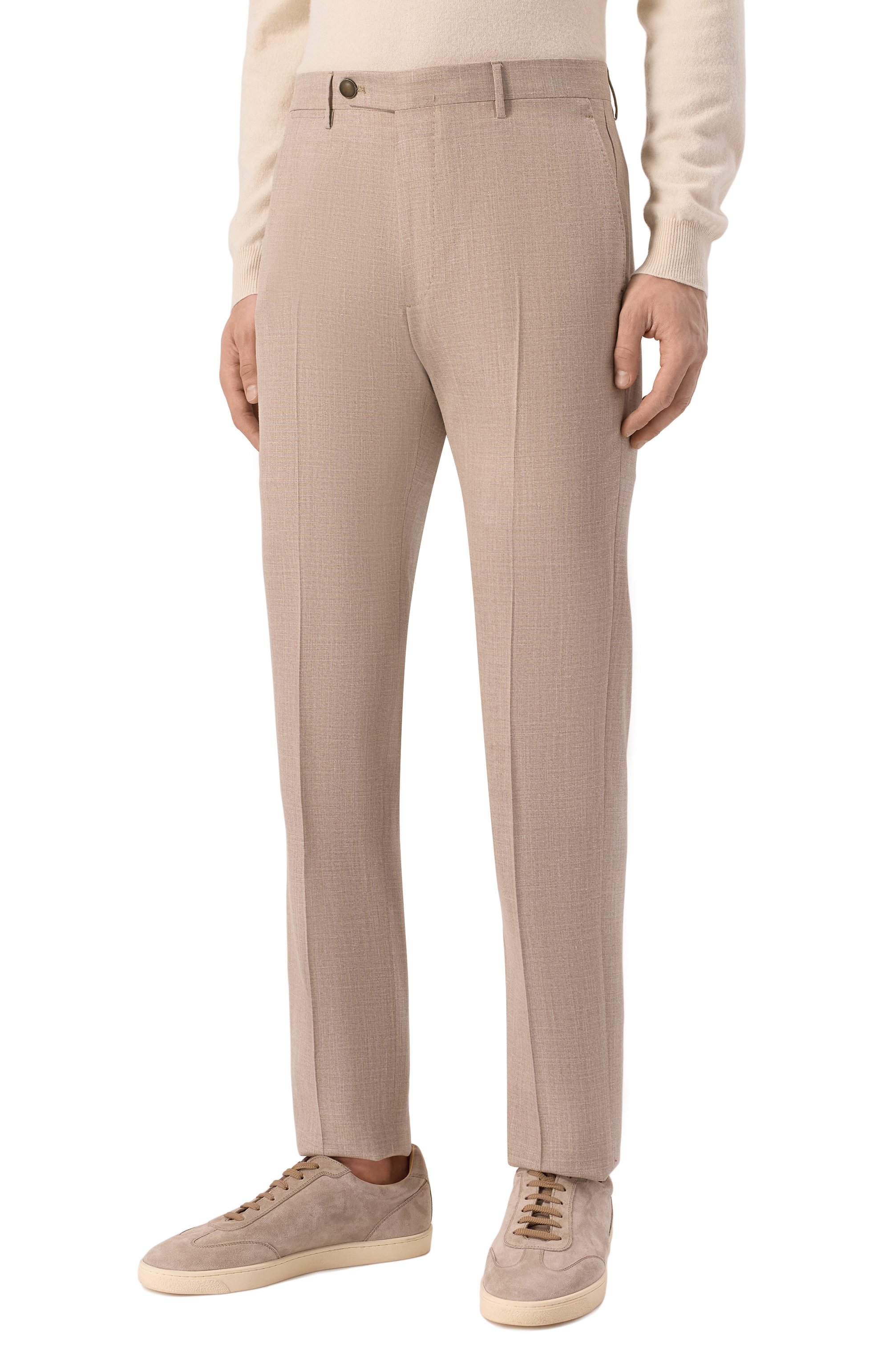 Брюки из шерсти и шелка BERWICH бежевого цвета по цене 49300 руб., арт. VULCAN023/LP184U, фото 3 Брюки из шерсти и шелка BERWICH, арт. VULCAN023/LP184U, фото 3