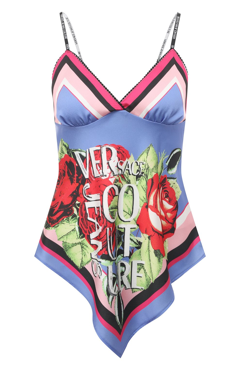 Топ VERSACE JEANS COUTURE разноцветного цвета по цене 22050 руб., арт. 74HAM225/NS230, фото 1 Топ VERSACE JEANS COUTURE, арт. 74HAM225/NS230, фото 1