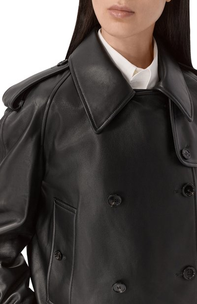 Кожаная куртка BURBERRY черного цвета по цене 577500 руб., арт. 8127296, фото 5 Кожаная куртка BURBERRY, арт. 8127296, фото 5