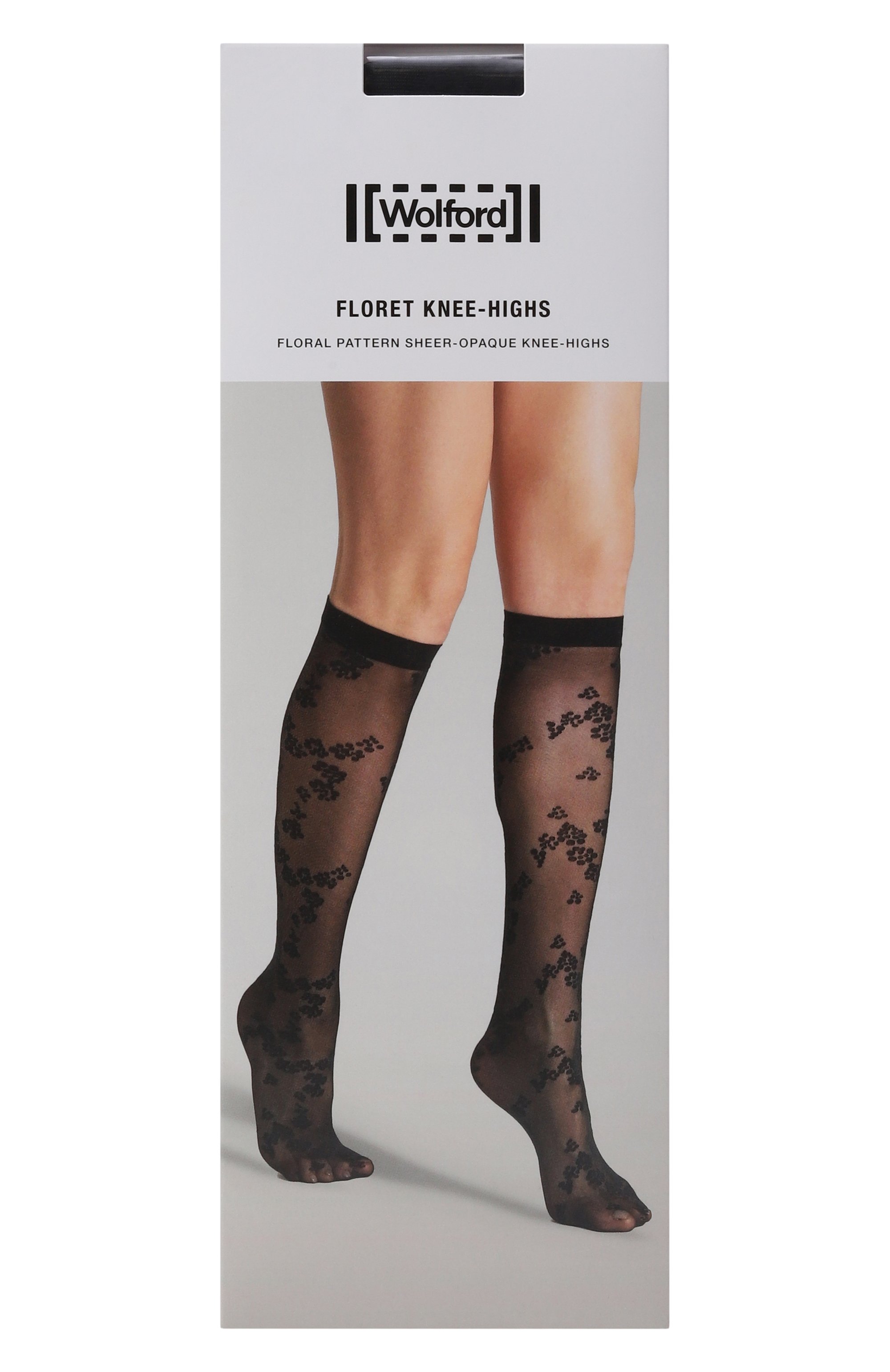 Гольфы WOLFORD черного цвета по цене 5590 руб., арт. 34423, фото 1 Гольфы WOLFORD, арт. 34423, фото 1