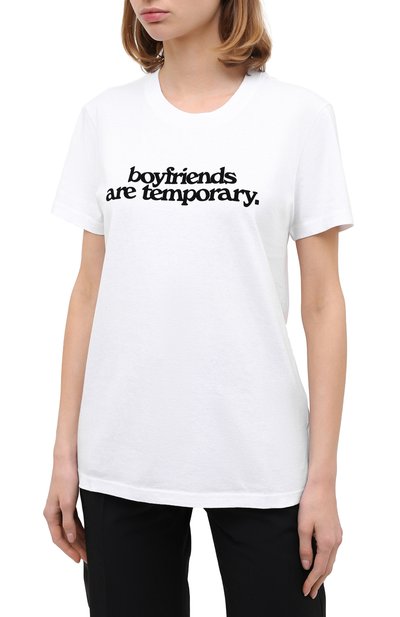 Хлопковая футболка OFF-WHITE белого цвета по цене 27450 руб., арт. 0WAA049F20JER0080110, фото 3 Хлопковая футболка OFF-WHITE, арт. 0WAA049F20JER0080110, фото 3