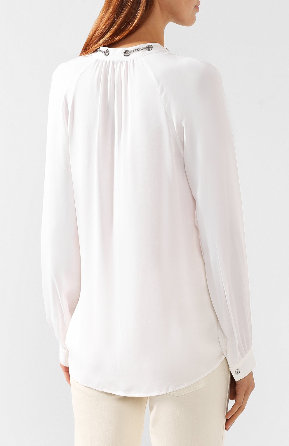 Шелковая блузка MICHAEL MICHAEL KORS, арт. MU54KAKVY0, фото 4