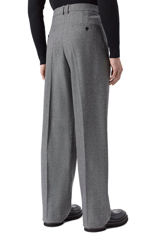 Шерстяные брюки Saint Laurent 844153/Y5H54 Серый  844153/Y5H54 Фото 4