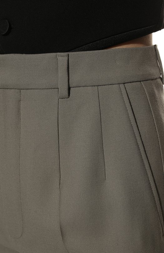 Шерстяные шорты Saint Laurent Серый, фото 5