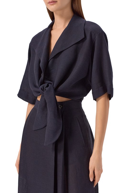 Льняная блузка Loro Piana FAP7857 Синий  FAP7857 Фото 3