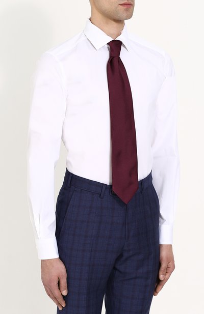 Хлопковая сорочка с воротником кент ZEGNA, арт. 301063/9HS0MT, фото 4