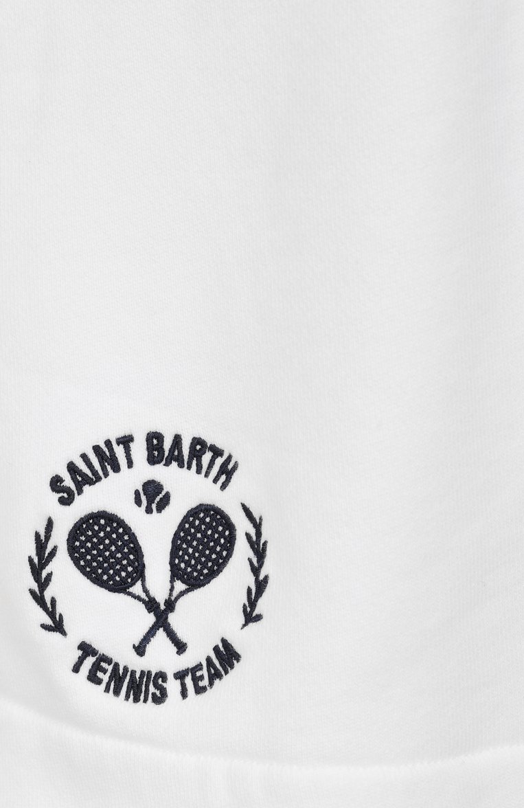 Женские хлопковые шорты MC2 SAINT BARTH белого цвета, арт. STBW CATE/04654H | Фото 5 (Автоматизация состава: Проставлено; Автоматизация ТО: Проставлено; Длина Ж (юбки, платья, шорты): Мини; Материал внешний: Хлопок; Стили: Кэжуэл)