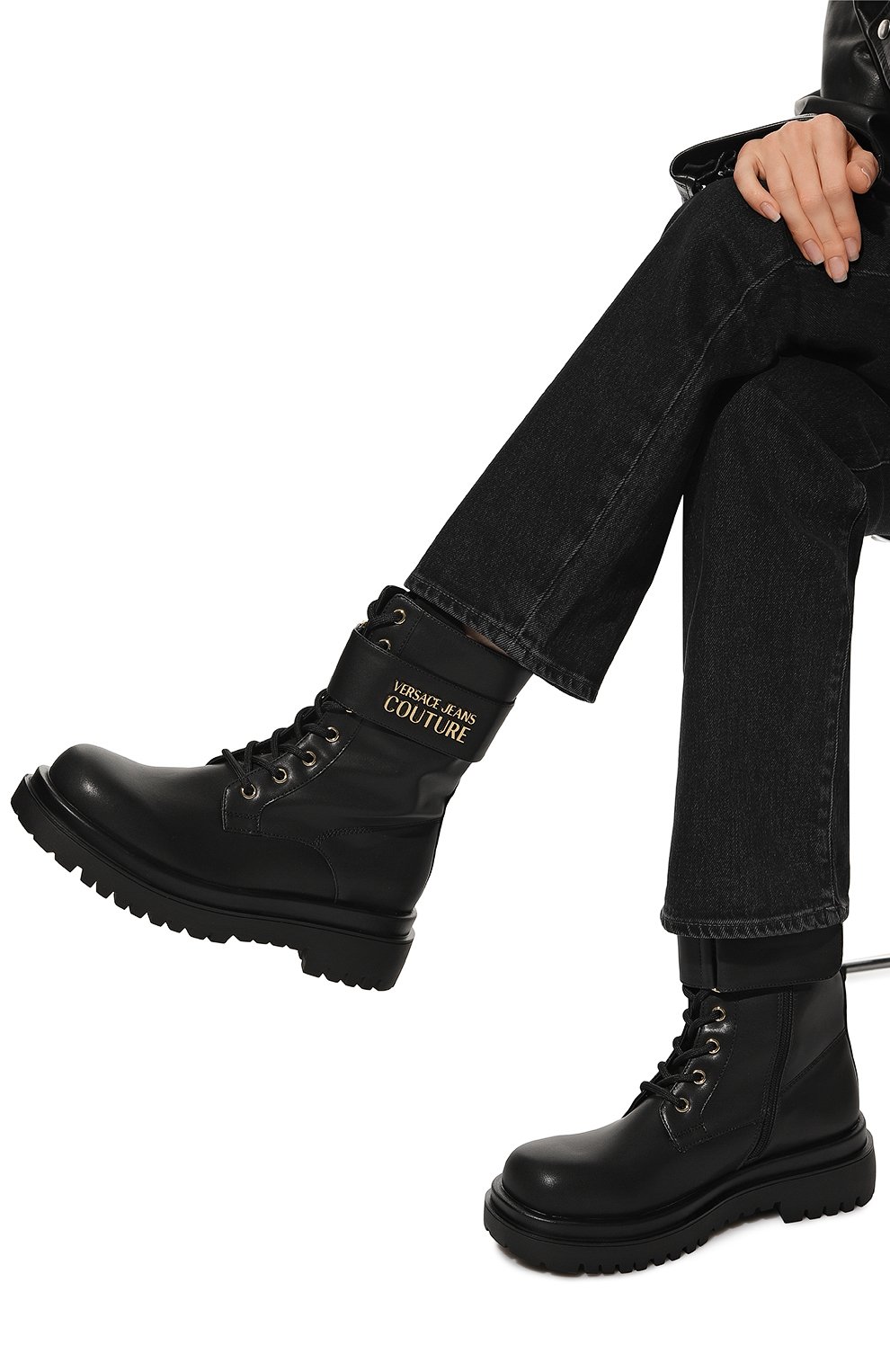 Ботин ки VERSACE JEANS COUTURE, арт. 73VA3S64-F0ND0 DREW DIS. 75 PU BLACK/71570, фото 3