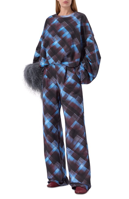 Хлопковые брюки Dries Van Noten 252-011142-2614 Разноцветный  252-011142-2614 Фото 2