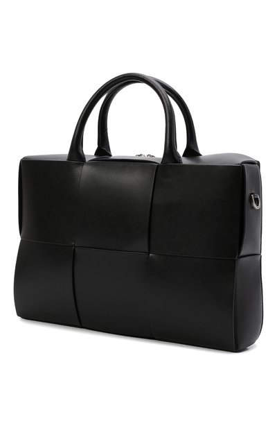 Кожаная сумка для ноутбука arco BOTTEGA VENETA черного цвета по цене 364500 руб., арт. 680120/VB1K1, фото 4 Кожаная сумка для ноутбука arco BOTTEGA VENETA, арт. 680120/VB1K1, фото 4
