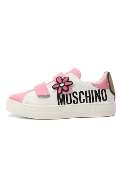 Кожаные кеды MOSCHINO, арт. 83070/VAR1_002, фото 2