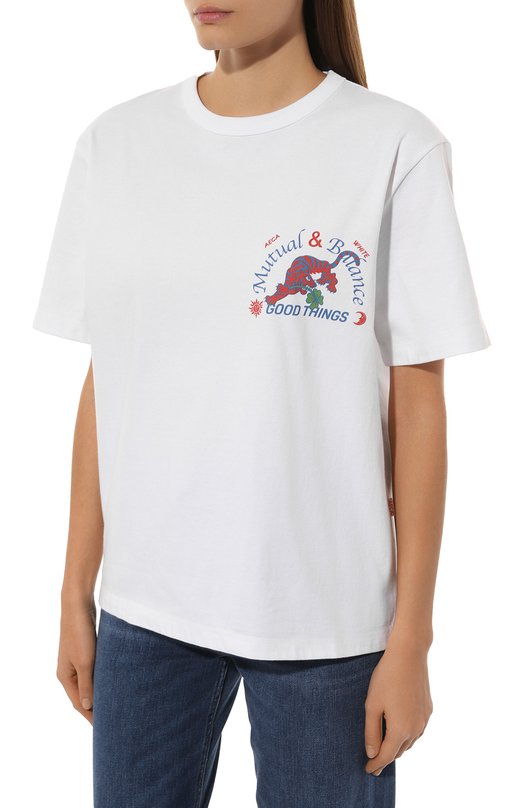 Хлопковая футболка AECA WHITE FWCMFWBDTTSSO006C0 Белый  FWCMFWBDTTSSO006C0 Фото 3