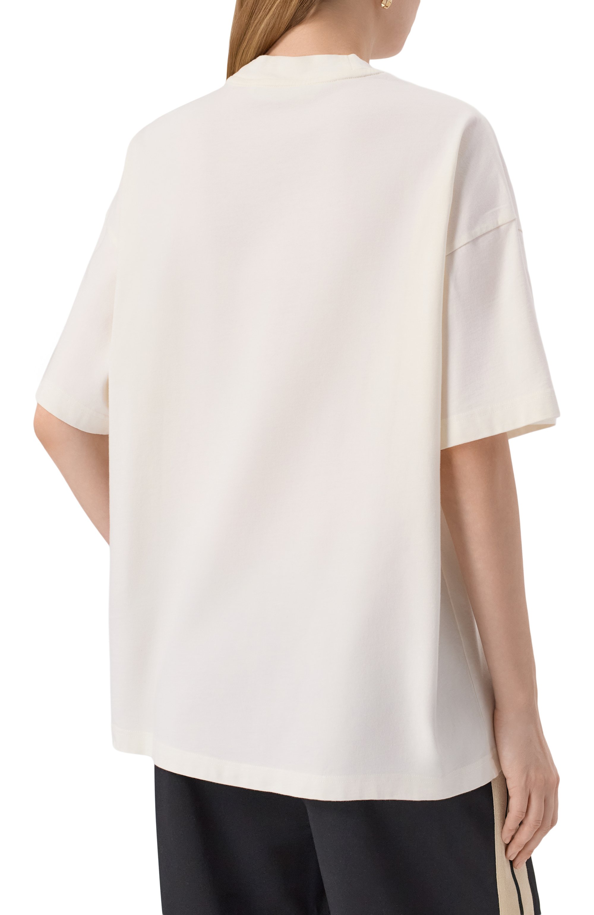 Хлопковая футболка PALM ANGELS, арт. PWAA07BF25JER005, фото 4