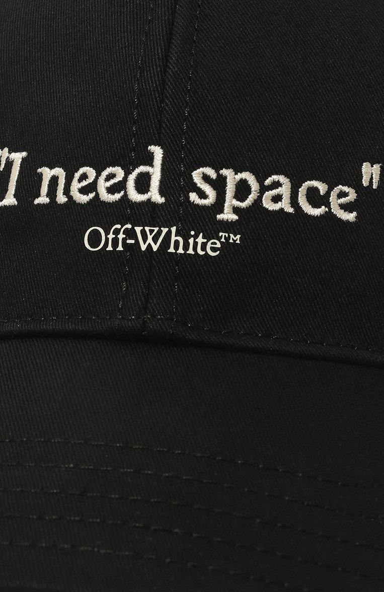 Мужская хлопковая бейсболка OFF-WHITE черного цвета, арт. 0MLB052F23FAB016 | Фото 4 (Материал: Текстиль, Хлопок; Материал сплава: Проставлено; Нос: Не проставлено)