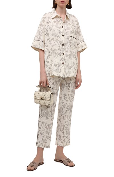 Льняная рубашка ERIKA CAVALLINI кремового цвета по цене 43500 руб., арт. S2/P/P2S010, фото 2 Льняная рубашка ERIKA CAVALLINI, арт. S2/P/P2S010, фото 2