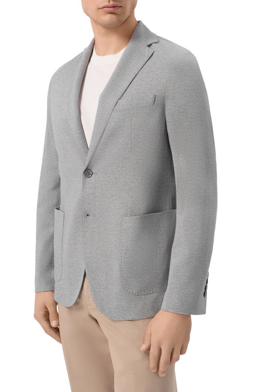 Пиджак из хлопка и льна Circolo 1901 CN5287 Серый  CN5287 Фото 3
